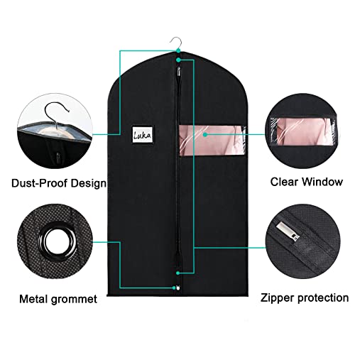 Image of Univivi 16 Pack Suit Bags Garment Bag for Men Storage 40-inch Clothes Cover with Clear Window and ID Card Holder for Suit Jacket, Skirt, Shirt and Coat