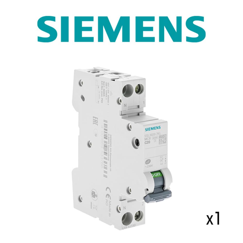 SIEMENS - Interruttore 20A Ph+N curvo C 4,5 kA 230 V