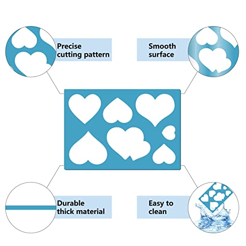 GORGECRAFT 2 Styles Jewelry Shape Template Reusable Earrings Making Plastic Hearts Cutouts Cutting Stencil Lapidary Templates for Cabochons Bracelets Earrings Making Jewelry DIY Crafts Favors - Image 4