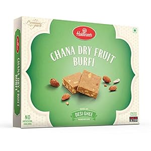 Haldiram Chana Dry Fruit Burfi, 400g, Indian Sweets Diwali Gift Pack