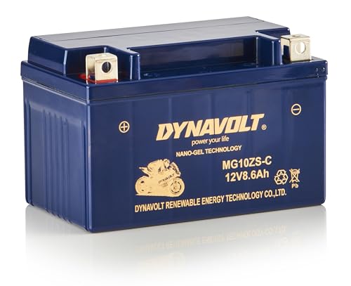 Batteria moto Dynavolt NANO-GEL MG10ZS-C 12V 8.6Ah 255A, sostituisce YTZ10S, dimensioni: 150x86x94mm, batteria moto in gel esente da manutenzione e a tenuta stagna