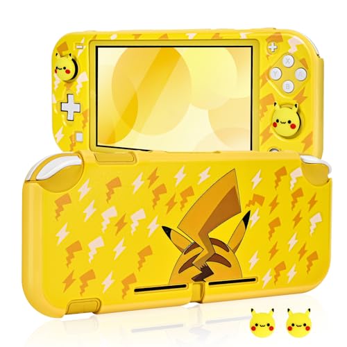 {Accesorios Nintendo Switch Lite Amarilla Accesorios Nintendo Switch DLseego Funda para Switch Lite,Lovely Rayo Alien Imprimir Duro Protector Funda Switch Lite PC Juego Agarre Funda con 2PCS...
