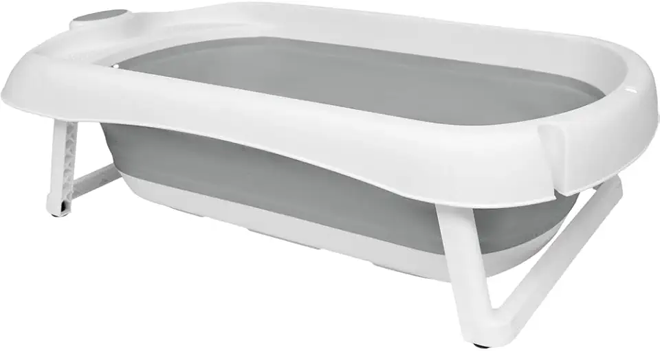 Buba Banheira Dobrável Silicone E Plástico Portátil (Cinza)