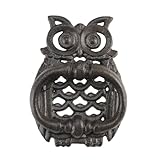 Bolifish 1 Pcs Vintage Cute Owl Front Door Knocker, Heavy Duty Gothic Style Cast Iron Door Handle Decoration Garden Home and Farmhouse