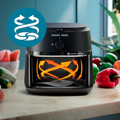 Fritadeira Airfryer Série 1000 XL, Philips Walita, 6,2 litros, Tecnologia RapidAir, Preta, 2 anos de