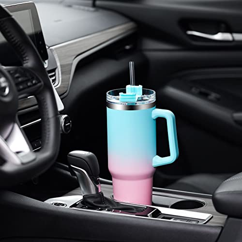 Compath 40Oz Tumbler With Handle，Insulated Travel Mug Tumbler With Handle，Insulated Coffee Mug Stainless Steel Travel Mug,Keeps Drinks Cold Or Hot #TOP4