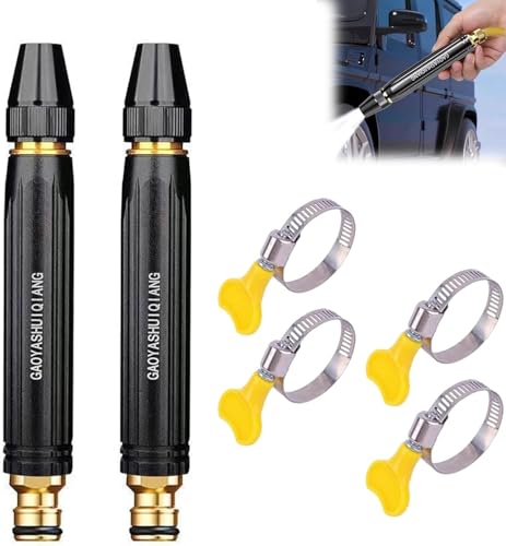 2 piezas de pistola de alta presión para manguera de jardín, pistola de lavado de autos de alta presión para el hogar, pulverizador de limpieza, pistola pulverizadora de manguera de jardín, ducha de