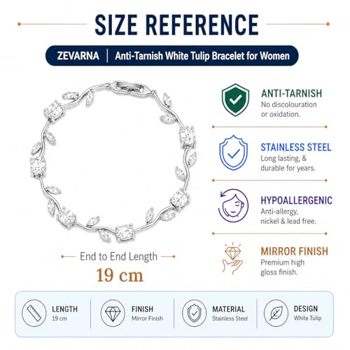 Image of Trending Tulip Bracelet for Women Stylish | Silver and Gold Toned Crystal Floral Tulip Bracelet for Girls & Women | Rapunzel Inspired | Romantic Gift Jewellery