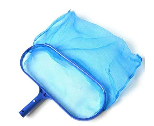 Retino per la pulizia della piscina, a forma di foglia, colore: blu