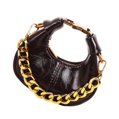 Sac à main rétro en demi-cercle pour femme au design vintage raffiné