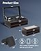 Jenseits Watch Box for Mens Jewelry Box, 6 Slot Watch Case & 3 Slot Sunglasses Organizer, Lockable PU Leather Jewelry Organizer Watch Display Storage W/Drawer For Rings Bracelets, Gift for Men Women