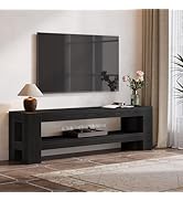 Tribesigns 59" TV Stand for 55/60/65/75-Inch TVs, Rustic Media TV Console with Storage Shelve, En...