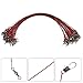 JUMPLAWN 100pcs High-Strength Fishing Wire Leader Rigs with Snap Tackle for and Freshwater Fishing
