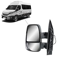 Rétroviseur Passager Côté Gauche N/S électrique Et Chauffant Avec Capteur De Température, Bras Court Pliable Manuel Pour IVECO Daily 2014 à 2024