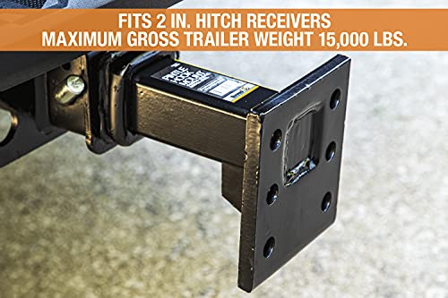 Image of Buyers Products PM105 Pintle Hook Mount, 2 Position Adjustable Trailer Hitch Receiver for 2 Inch Trucks, 15,000 lb MGTW, Heavy Duty Tow Hitch, 3,000 MVL Rated