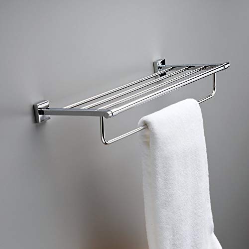 Étagère à serviettes Maxted MAX93-PC, porte-serviette mural en laiton chromé