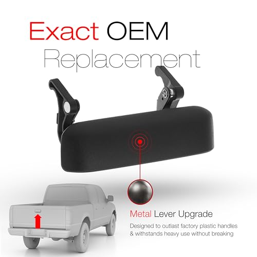 T1A Tailgate Handle - Compatible with 1998-2011 Ford Ranger - Textured Black - OEM 1L5Z9943400AAA, 1L5Z-9943400-AAA, 1L5Z 9943400-AAATEX, 77872, FO1915109