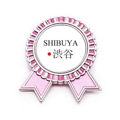 Broche drapeau Shibuya avec soleil rouge en métal pour costume japonais