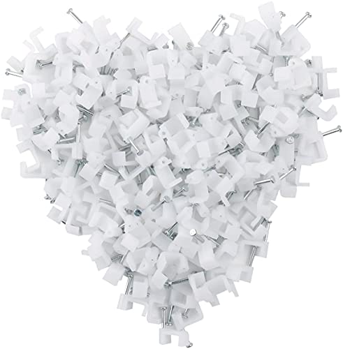 Ethernet Cable Clips Jadaol 100 Pieces for Cat8 Cables (White-10mm)