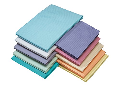 Medicom 8382 Dry-Back Dental Bibs, 3-Ply, Blue (Pack of 500)
