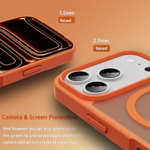 EUMADOVE for iPhone Case,Compatible with(Magnetic, iPhone) (Orange, iPhone 17 Pro Max/18 Pro Max) - image 9