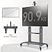 NB North Bayou Mobile TV Cart Heavy Duty TV Stand with Wheels for 70 to 110 inch LCD LED OLED Flat Panel Plasma TV up to 200lbs CF100-B