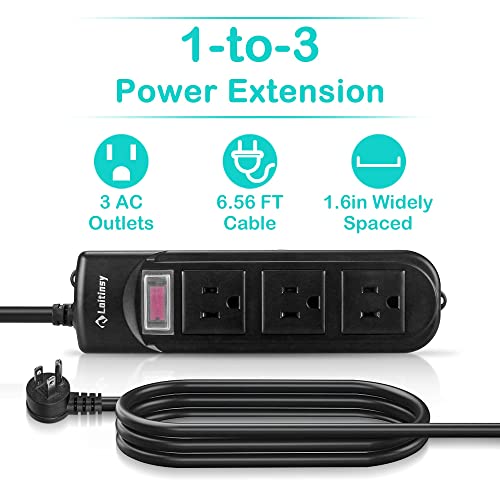 Outdoor Power Bar, Weatherproof Surge Protector, Waterproof Outlet Strip with 3 Outlets, 6.5 FT Extension Cord, Overload Protection and Shockproof, Suitable for Home, Outside image 5