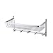 Kes Bathroom Shelf, Shower Shelf for Small Bathroom (14 Inch Rectangular Polished Stainless Steel) with Towel Hook Hanger Wall Mount, A2128