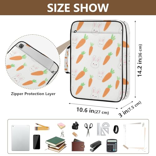 Carpeta clasificadora A4 con diseño de conejo y 7 compartimentos con cremallera 3