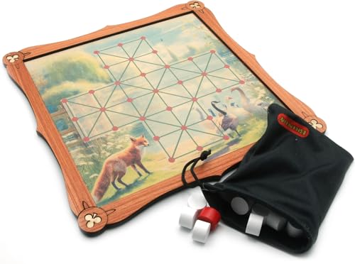 Brimtoy Fox & Oche gioco da tavolo tradizionale in legno