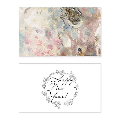 Tarjeta de Año Nuevo Enero Lotus XJJ con pintura al óleo para bendiciones del hogar