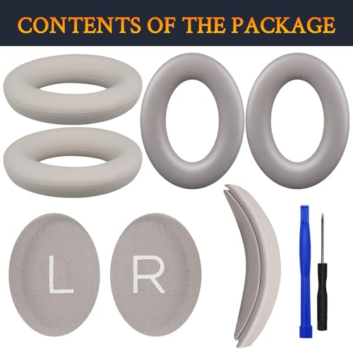 Image of SOULWIT Replacement Kit for Bose QuietComfort 45 (QC45) /Quiet Comfort 35 (QC35, QC35II) /QC SE /QC Wireless Headphones, Ear Pads Cushions + Headband + Silicone Earpads Cover Protector - Sandstone