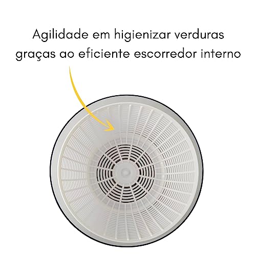 Secador de Saladas Centrífuga Automática 4,5 Litros Prana