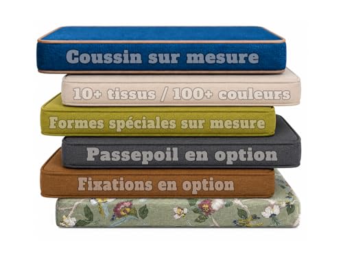 LUXUCURE Coussin de Banc sur Mesure,Coussin de Banc de Taille Personnalisée pour Canapés Extérieur et Bancs de Jardin,Coussin de Remplacement en Mousse avec...