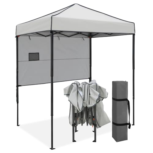 COOS BAY Tente Pavillon 6x4 Murs Ajustables Parasol Plage Camping
