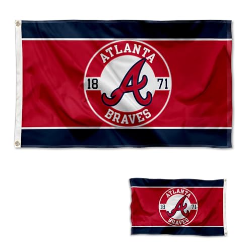 WinCraft Atlanta Braves Double Sided Embroidered Flag