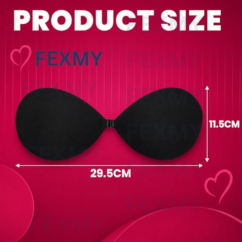 Image of Women's & Girl's Strapless Push Up Wire Free Stick On Invisible Bra, Sticky Liftup Silicone, Stick on Bra for Backless Dress Free Size B Cup
