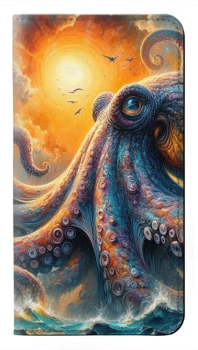 Housse cuir Samsung Galaxy S26 Ultra style peinture poulpe géant