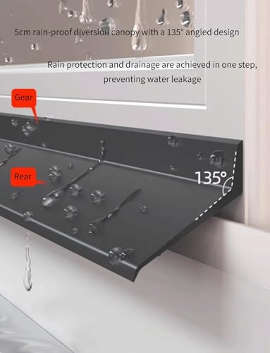 Deflector de lluvia impermeable para ventana, protector adhesivo perfecto para aleros y alféizares al aire libre, sellador resistente a la intemperie