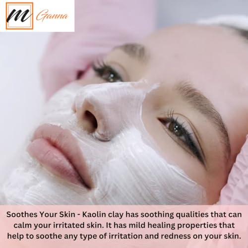 100% Natural Light Kaolin Clay Powder for Facial Masks, Creams, Face Masks, and Soap Making 0.5Lbs