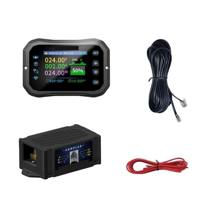 Battery Testers, Intellint Battery Tester WiFi Coulomb Meter with Real Time Remote Monitoring and Wide Battery Compatibility 40JB(KM110F)