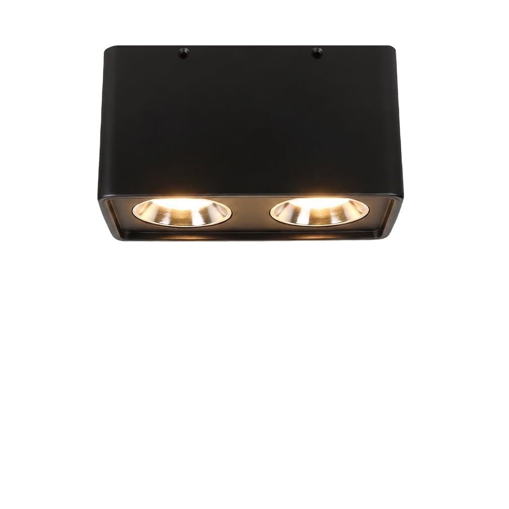 Faretto quadrato da incasso con GU10 Spotlight Cup, fonte di luce dimmerabile con interruttore di selezione, riflettore bianco, illuminazione per camera da letto, soggiorno e corridoio