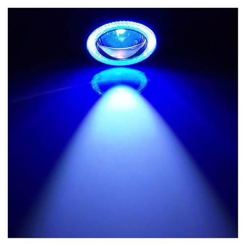 Antibrouillard LED COB 3.5 pouces 30W avec feux de jour Angel Eyes bleus pour voiture
