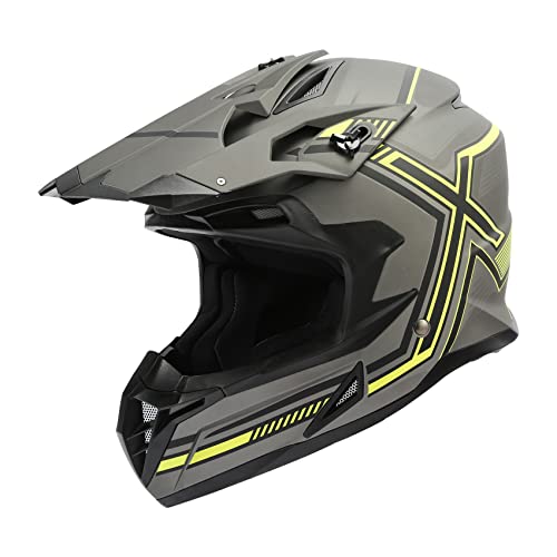 Image of SLMOTO DOT Certified Full Face Adult Motocross Motorcycle Helmet ATV Gray M