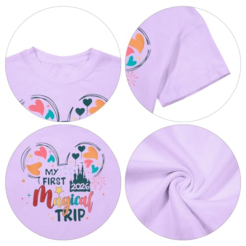 Image of Magical Shirts for Girls Animal Kingdom Shirt Kid Magic Princess T Shirt Castle Graphic Tees Summer Short Sleeve Tops
