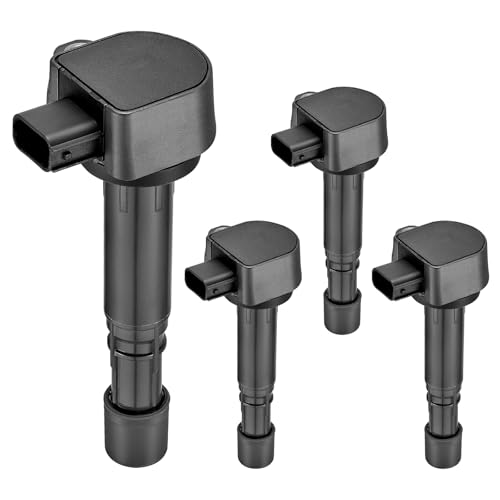 Image of Set of 4 UF400 C1460 Ignition Coil Pack Compatible with Honda Civic 01-05 Compatible with Acura 02-04 EL 1.7L L4 Replacement UF307 UF512 5C1451 E340 521789 IC520 30520P8EA00 30520PVKA01