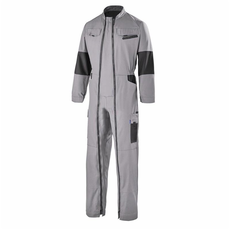 Combinaison de Travail 2 Zip Polyester Majoritaire Facity 2XL - Gris Clair/Noir