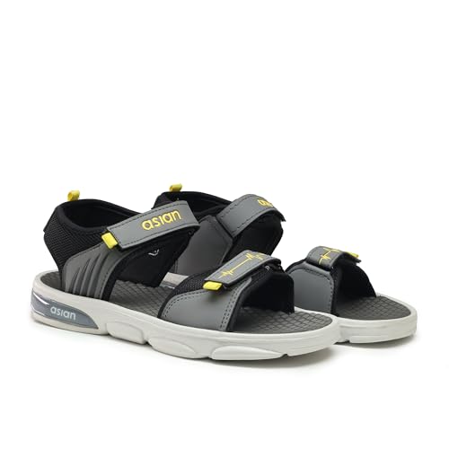 Image of ASIAN Mens Virat-02 Casual Sandals With Adjustable Velcro Closure For Easy Wear With Flexible Fitting And Trendy And Stylish Looks With Unique Sole Design | Ideal For Everyday Use For Boys