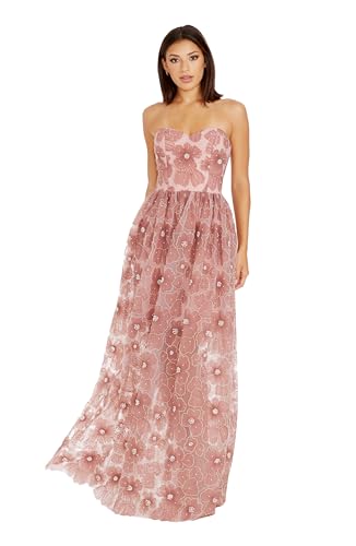 Amazon.com: Dress the Population Women's Audrina Beaded Pansy Applique On  Tulle, Maxi, Fit and Flare, Sweetheart Neck Dress, Mauve Multi, X-Small :  Clothing, Shoes & Jewelry