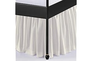 Ruffled Bed Skirt with Split Corners-King Size Dust Ruffle Bed Skirt 18 Inch Drop